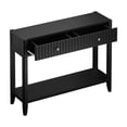 thumbnail image 4 of 29.53" Tall Console Table with Drawers, Narrow Wood Accent Sofa Behind Couch Entryway Table with Storage Shelf for Front Hall, Hallway, Living Room, 4 of 12