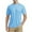 Blue, variant on BADHUB Men's Short Sleeve Workout T Shirts Quick Dry Perfprmance Slim Fit Tees Casual Solid Color Crew Neck Fitness T Shirt White XXL