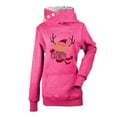 thumbnail image 1 of Suéter de color sólido con estampado navideño delgado con capucha informal para mujer a la moda Fridja  fhghd3405, 1 of 2