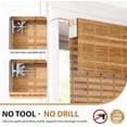 thumbnail image 2 of No Tools No Drill Cordless Bamboo Roman Shades, Light Filtering Window Treatment, Roll Up Bamboo Blinds for Window 26'' W x 64'' H, Squirrel, 2 of 5