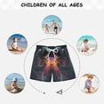thumbnail image 6 of FORMRS Boys Swim Trunks Quick Dry Mesh Liner Boardshorts Sizes XS-XL, Black Astronaut, 6 of 7