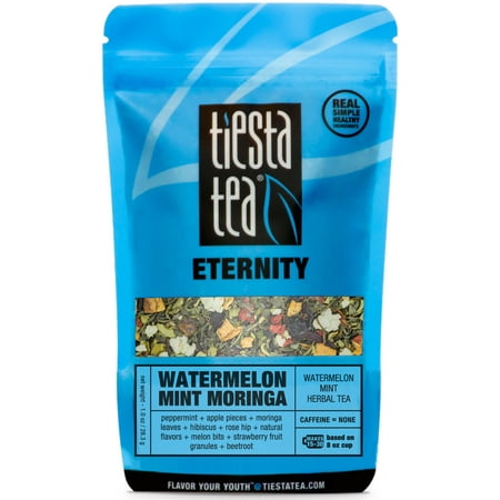 - Tiesta Tea Eternity, Watermelon Mint Moringa, Loose Leaf Herbal Tea Blend, Caffeine Free, 1 Ounce Pouch