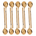 thumbnail image 4 of Stainless Steel 10 Pcs Espresso Spoons Teaspoons for Coffee Sugar Dessert Cake Ice Cream Soup Antipasto (Gold), 4 of 10