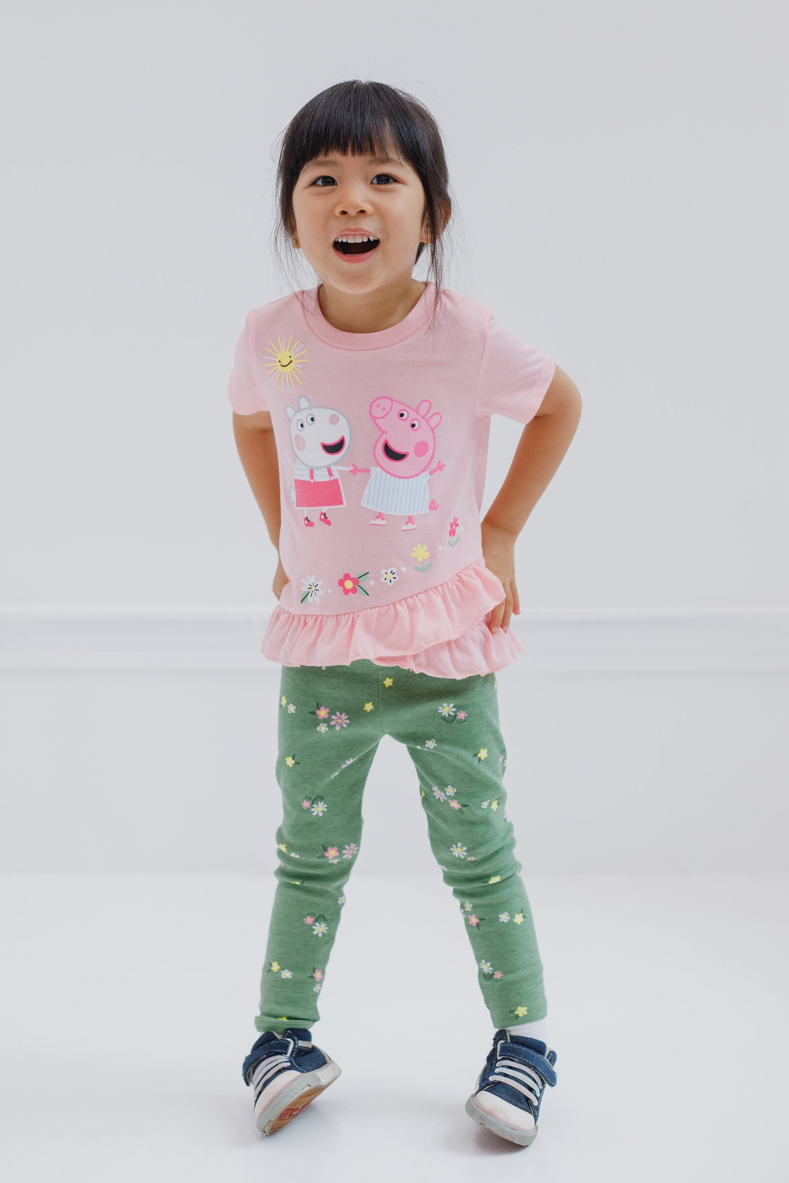 Peppa Pig Crossover T-Shirt and Leggings Outfit Set Toddler to Little Kid
