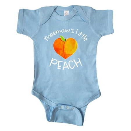 

Inktastic Meemaw s Little Peach Cute Peach Heart Gift Baby Boy or Baby Girl Bodysuit