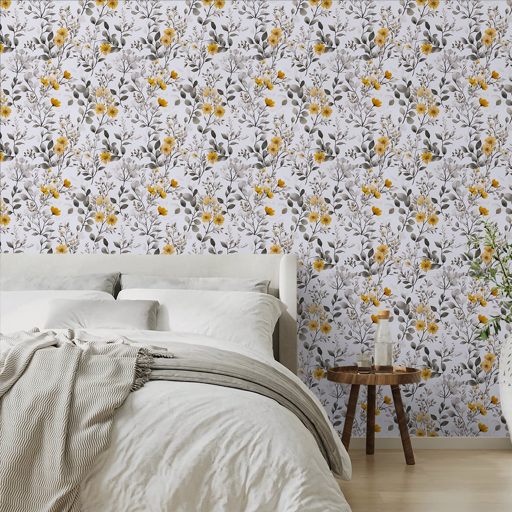 UMIGGEE Floral Wallpaper Multicolor Peel and Stick Wallpaper Self Adhesive Wall Paper 17.3-in x 118-in Contact Paper for Home Mural Wall Decor Wall Covering Old Furniture Renovation
