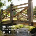 thumbnail image 3 of 68.5" Tan Carbonized Fir Wood Garden Arch Bridge with Dual Safety Rails, 440 lbs Capacity Outdoor Footbridge for Pond, Stream, or Backyard Path, Weather-Resistant Design, 3 of 7