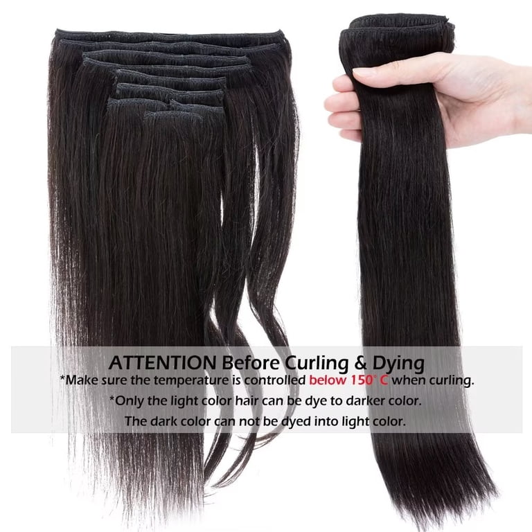 Benehair THICK Double Weft Human Hair Extensions Clip In  display picture 2