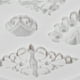 thumbnail image 4 of Molde de silicona con diseño de diamantes vintage para hornear y decorar pasteles, crea diseños retro únicos, gris, 50-611-B, 4 of 8