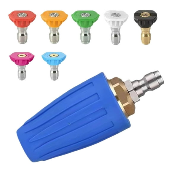 Twin/Triple Nozzle Nozzle Ceramic Core 360° Rotating Nozzle For Power Washer With 1/4 Dog Water Play Rainbow Water Sprinkler Baby Water Play Sprinklers Heads Irrigation Timers