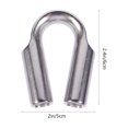 thumbnail image 3 of KAKOWELY Stainless Cable Clamps 4pcs Professional Cable Fixing Thimble Rigging Unique Fixing Workpiece2.36"X1.97"X0.55", 3 of 5
