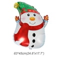 thumbnail image 3 of Pancarta navideña con forma de muñeco de nieve con forma de muñeco de nieve de Papá Noel, 3 of 4