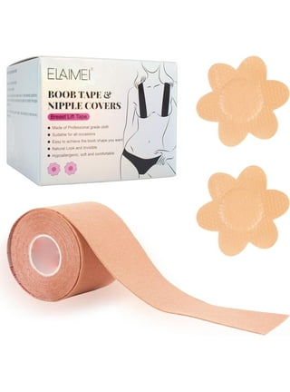 EMOET Transparent Breast Lift Tape and 10 Pcs Lace Petal Backless