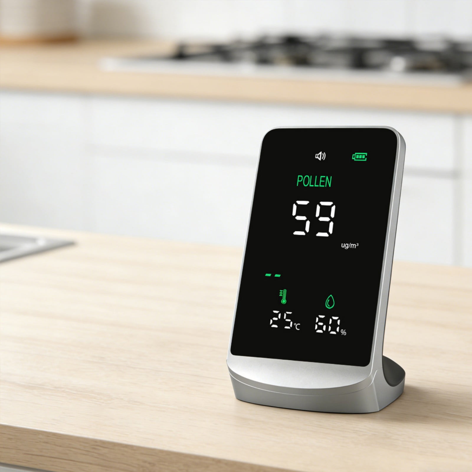 Pollen and Particulate Detectors with Temperature and Humidity Monitoring for Travel and Home Air Quality Management