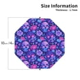 thumbnail image 2 of Naloa blue Skull purple flower1 Leather Coasters for Drinks, Durable Drink Coasters 4 Set for Tabletop Protection, Luxurious Home Décor and Housewarming Gift ( {designName})Octagon, 2 of 6