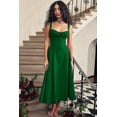 thumbnail image 2 of Print Bustier Sundress Women's Floral Print Sleeveless Ruched Bust Split Thigh Boho Midi Dress(free Shipping), 2 of 5