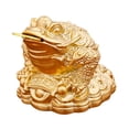 thumbnail image 3 of Estatua de rana de dinero, decoración Feng Shui, adorno de escritorio, , artesanía, escultura de prosperidad para dormitorio, mueble de TV Estilo A, 3 of 8