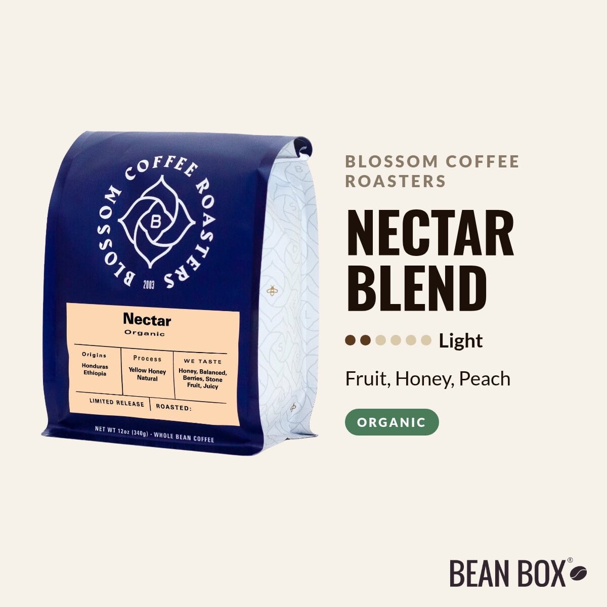 Nectar Blend - Roasted by Blossom Coffee Roasters - Whole Bean Coffee - 2lb Bag