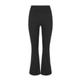 thumbnail image 5 of Tittly Yoga Pants Sweatpants Women Women's Yoga Sweatpants High Waisted Athletic Flare Leggings Pants Ladies Stretchy Solid Color Bell Bottoms Workout Leggings for Women Tights for Women Black XXL, 5 of 9