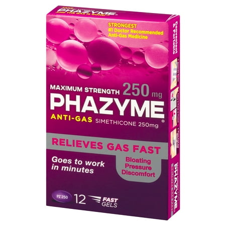 Phazyme Maximum Strength Softgel, 250mg, 12 Ct