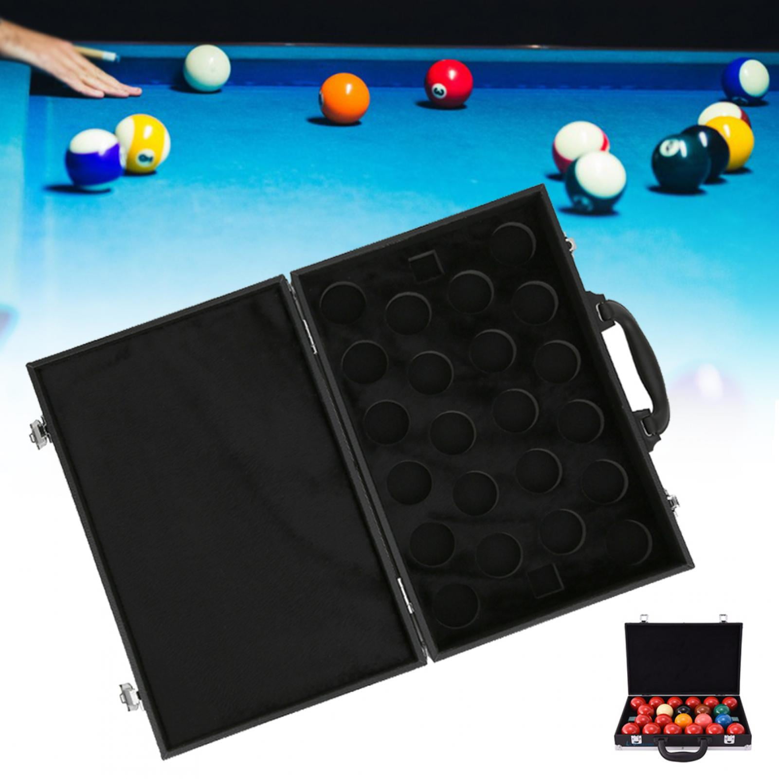 Portable Snooker Billiard Balls Storage Box Pool Carrying Case with Carry Handle 