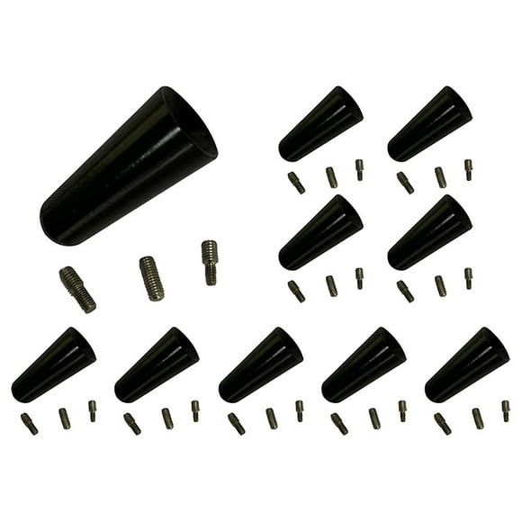 Antenne en Alliage d'Aluminium 10 Pcs Antenne de Toit 3 cm Antenne à Perche Courte Antenne de Perche de Voiture Adaptateur Court Rad