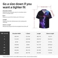 thumbnail image 5 of Goofa Purple And Blue Nebula Printed Men's Casual Short-sleeved Shirt,Lightweight Breathable Button-down,Summer Casual men's top,Versatile Fashion shirt-Medium, 5 of 7