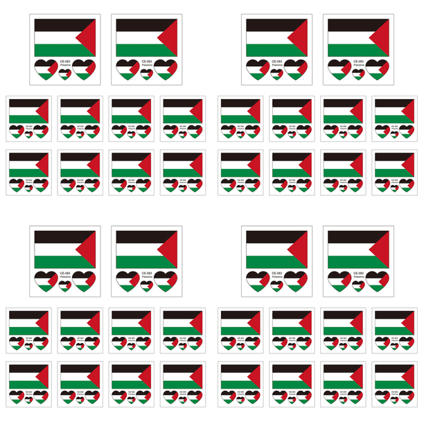 10 Uds Pegatinas Pequeñas Duraderas Pegatina Palestina Impermeable para Eventos