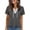 Gray-Back to School Shirts Women, variant on Womens Criss Cross Short Sleeve T-Shirts V Neck Tunic Solid Color Summer Tops S-3XL