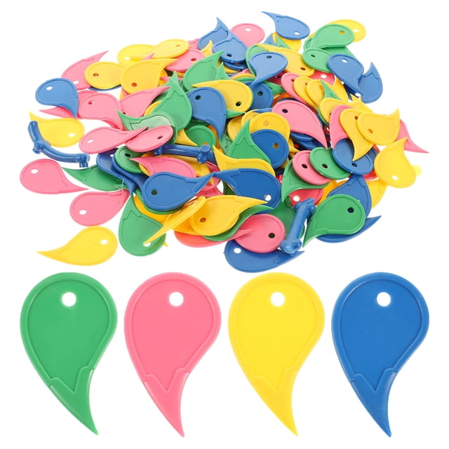 OUNONA 500Pack Assorted Color Plastic Opener for Packing Box and Envelopes 1.6*1.0*0.04in