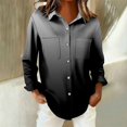 thumbnail image 4 of Endives Womens Shirts Gradient Color Casual Long Sleeve Button Down Blouse Shirt Womens Tops Spring Outfit, 4 of 6