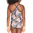 thumbnail image 4 of Hurley Girl's UPF 50+ Stretch Razor Back One-Piece Quick Dry Swimsuit (Black/Hyper Pink, 14/16), 4 of 4