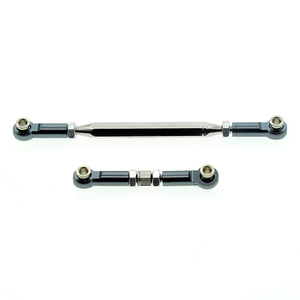Bewildely 2 piezas de varilla de tracción de brazo de enlace de dirección de Metal extremos 1/12 modificación de camión de escalada sobre orugas Kits de construcción modelo Titanio Bewildely FN001386-05
