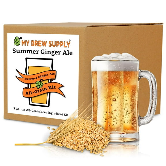 Summer Ginger Ale Homebrew 5 Gal ALL GRAIN Beer Ingredient Kit by My Brew Supply