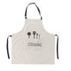 thumbnail image 1 of Delantal de cocina impermeable, elegante y práctico, de diseño elegante en blanco y gris para cocinar y hornear, 1 of 8