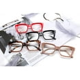 thumbnail image 6 of FEISEDY Classic Square Eyewear Non-prescription Thick Glasses Frame for Women B2461, 6 of 15