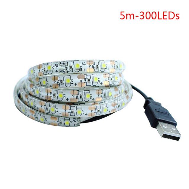 Final Clear Out! 5V LED Strip Lights Cool DIY Warm White Camping USB Powered Cable Light 1M-5M