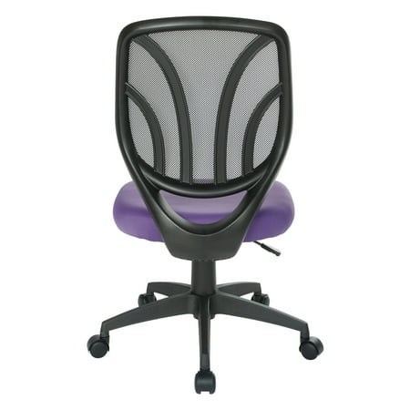 Office Star Products - Ventilated 5-Pointed Star Mesh Fabric Task Chair - Purple