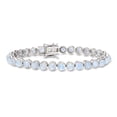 thumbnail image 3 of Ross-Simons Moonstone Tennis Bracelet in Sterling Silver, Women's, Adult, 3 of 5
