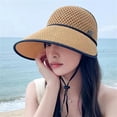 thumbnail image 6 of Breathable Straw Hat with Large Brims Fisherman Hat for Women Vacation Camping, 6 of 15