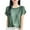Army Green-03, variant on Women Boat Neck Knit Robbed Shirts Cap Sleeves Work Dressy Blouse Summer Solid Comfy Tshirt Tops