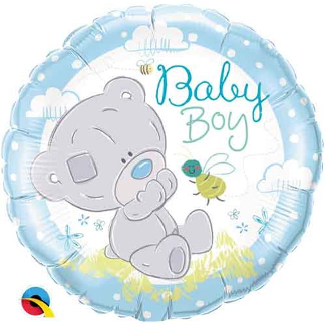 Qualatex 78056 18 in. Tiny Tatty Teddy Baby Boy Foil Balloon - Pack of 5
