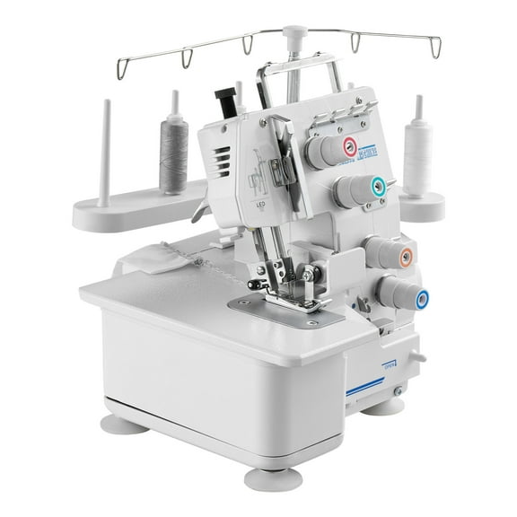 KFFKFF Serger Overlock Sewing Machine, 1250 Stitches Per Minute, 3 and 4 Thread Options, Equipped with LED Light and Stable Suction Feet, Durable Metal Frame Sewing Machine for Different Fabrics