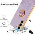 thumbnail image 4 of for Samsung Galaxy S23 Plus Case with Ring Holder Kickstand [with Magnetic] Soft TPU Shockproof Electroplated Protective Slim Phone Case for Galaxy S23+ Purple Astronaut, 4 of 11