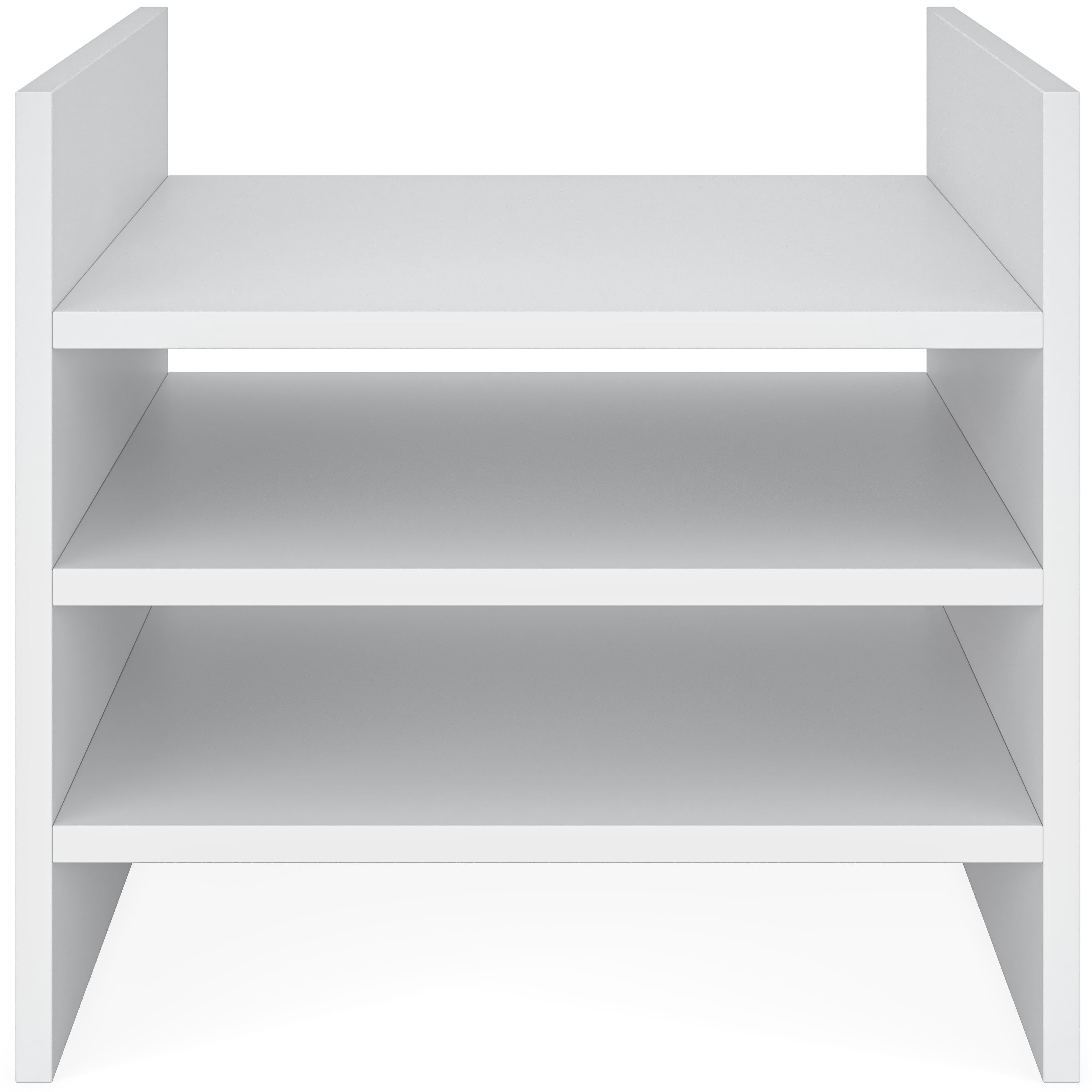 Ballucci 4-Tier Wood Paper Organizer, Compatible with Cube Storage Shelves, White