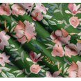 thumbnail image 3 of Soimoi Green Cotton Cambric Fabric Leaves & Magnolia Floral Printed Craft Fabric by the Yard 56 Inch Wide, 3 of 7