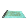 thumbnail image 2 of Ahgly Company Indoor Round Abstract Light Blue Modern Area Rugs, 6' Round, 2 of 4