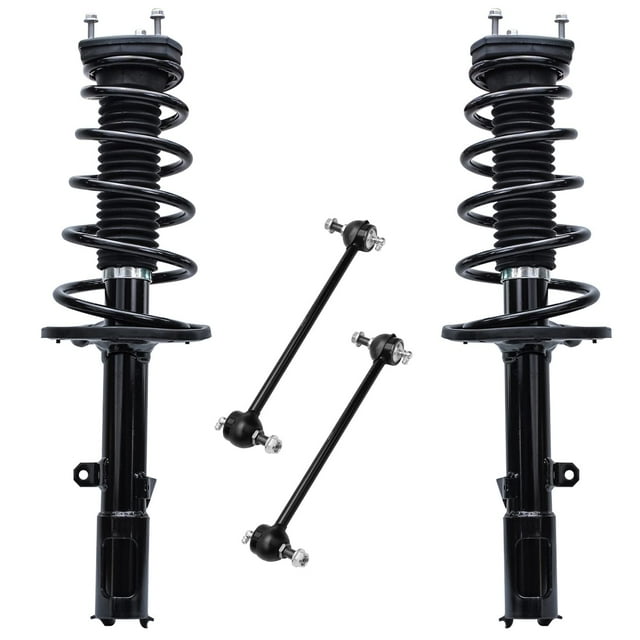 Detroit Axle - Rear Struts Sway Bars for 2007-2011 Toyota Camry 2006-2012 Avalon Lexus ES350 Complete 2 Struts with Coil Springs Assembly 2 Sway Bar Links Replacement Suspension