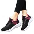 thumbnail image 3 of Wyzesi Espadrilles Rouges Femmes Largeur Grand Chaussures pour Dames Espadrilles Mode Plates Respirantes Fines en Maille Espadrilles de Course Espadrilles Roses pour Femmes Taille Espadrilles Blanches Femmes, 3 of 8