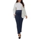 thumbnail image 2 of Pantalones de maternidad INSPIRE CHIC para mujeres para trabajar, de cintura alta sobre el vientre, pantalones de oficina de negocios para el embarazo con bolsillos 2XL azul, 2 of 6